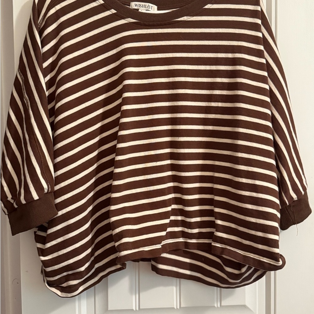 Wishlist Brown Striped Top